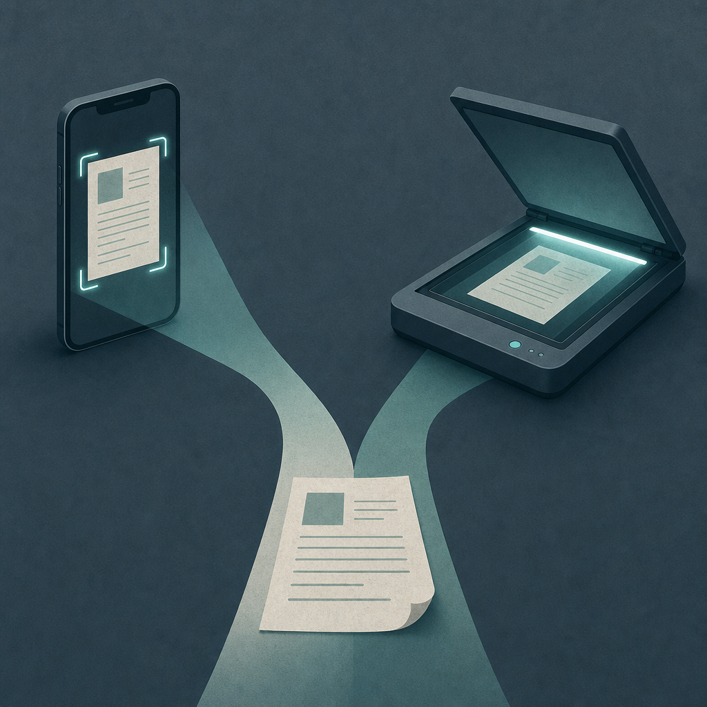 Phone Camera vs. Flatbed Scanner: Which Actually Makes a Better Document to Fax or Email?