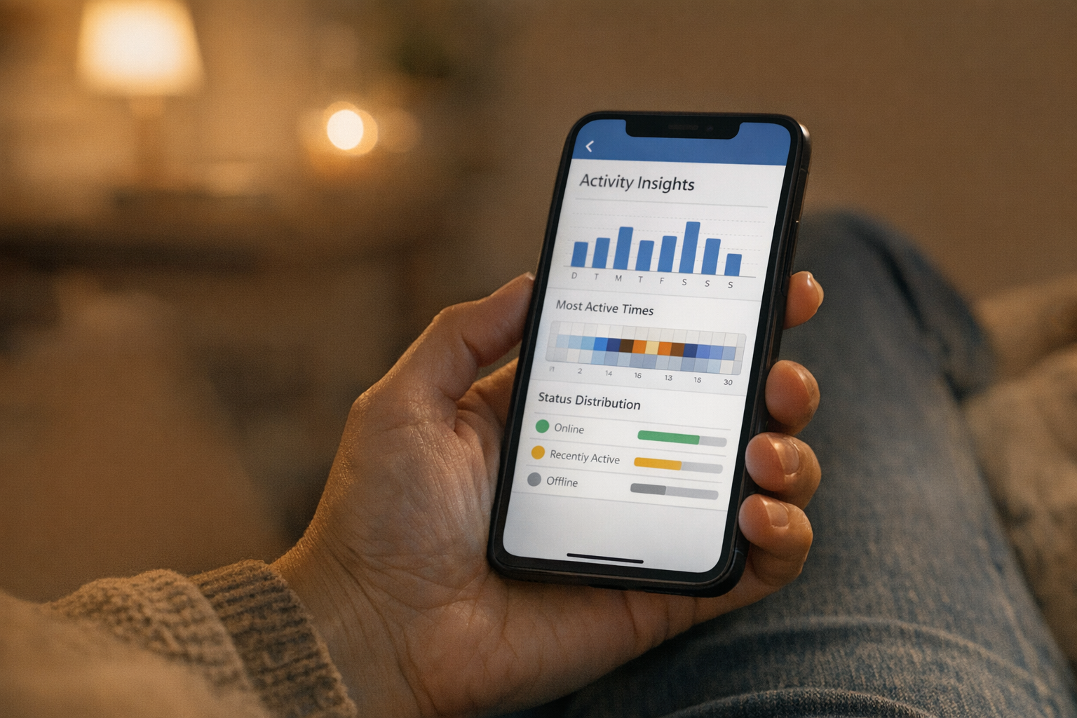 Gros plan réaliste d’une personne consultant sur son téléphone les habitudes d’a...