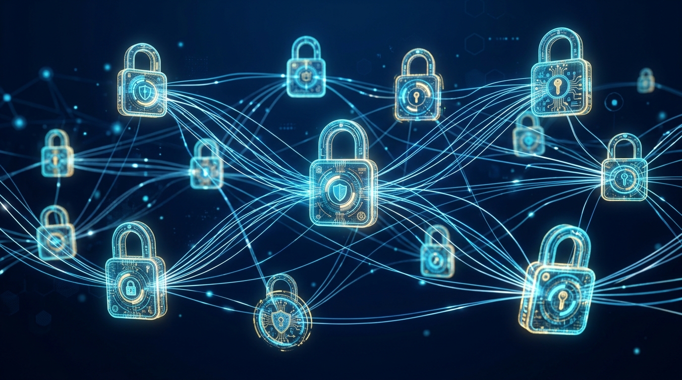 ייצוג מופשט של אבטחת נתונים ומנעולים דיגיטליים