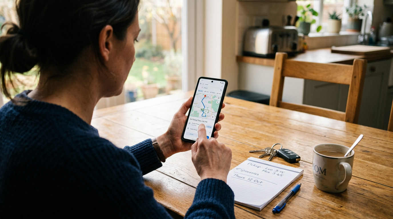 Tampilan realistis dari dekat, dari atas bahu, seseorang menggunakan antarmuka p...