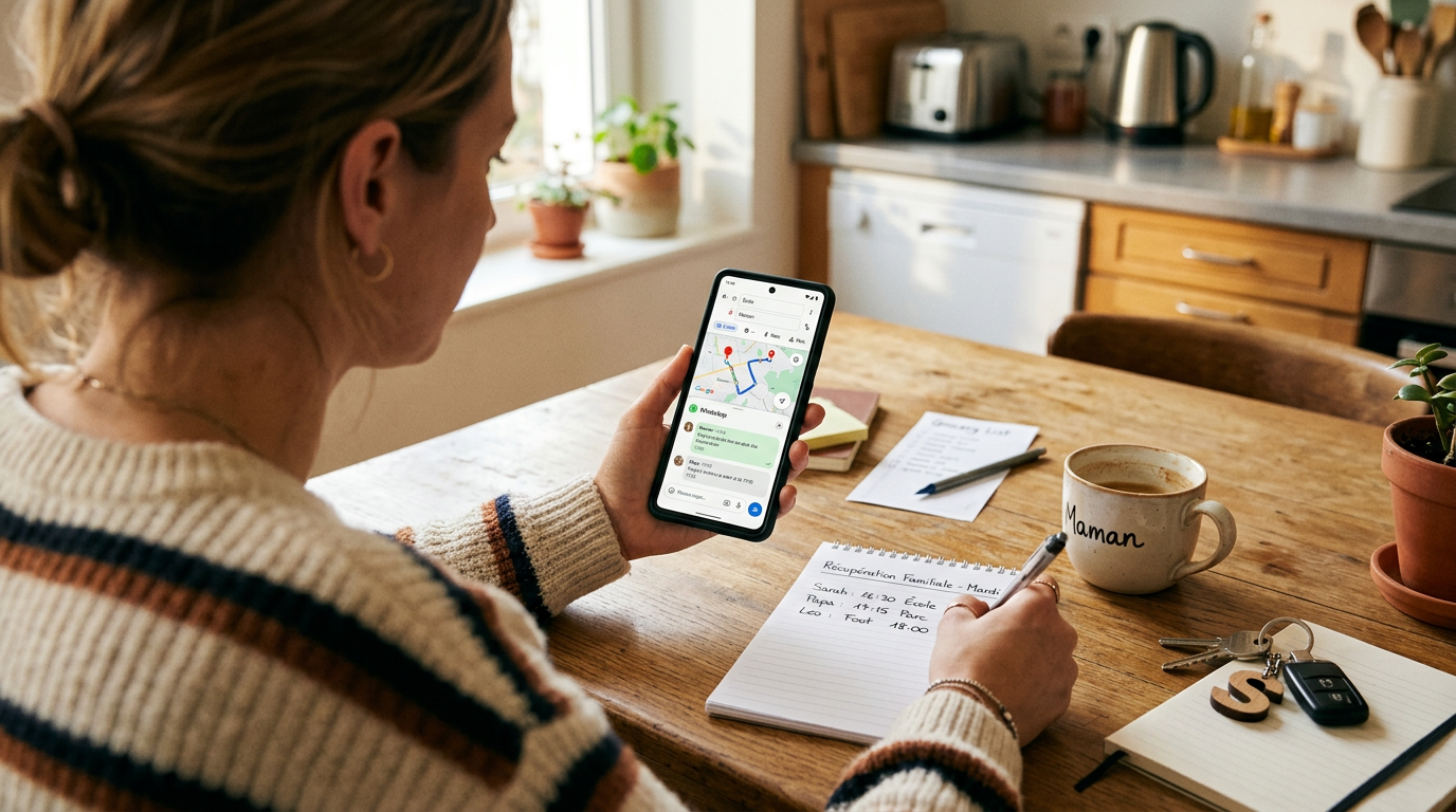 Une vue rapprochée et réaliste par-dessus l’épaule d’une personne utilisant une ...