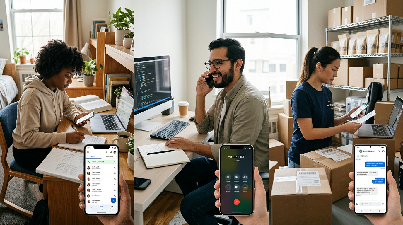 O que 50.000 usuários iniciais nos ensinaram sobre textmow, textnow, textplus e a necessidade real de um segundo número
