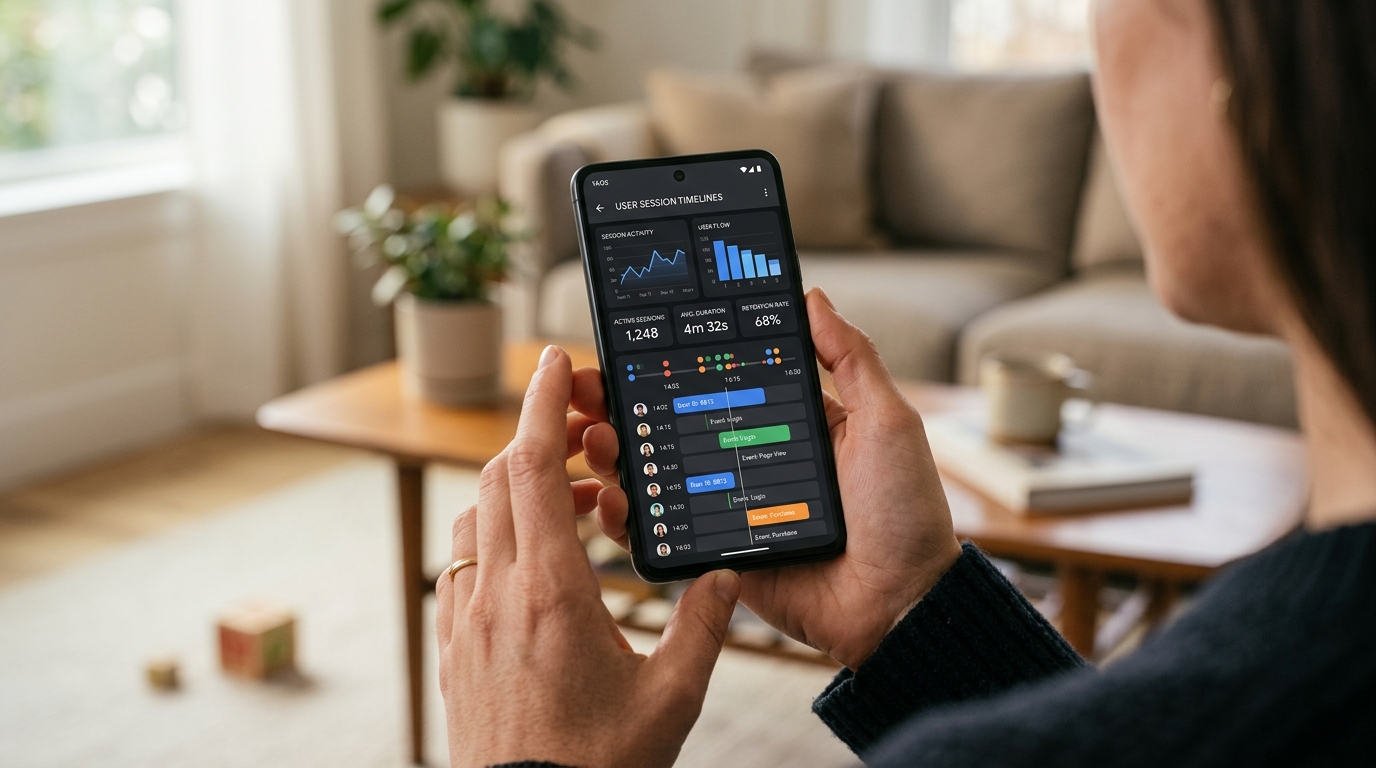 A close-up, high-quality editorial shot of a person holding a modern smartphone.