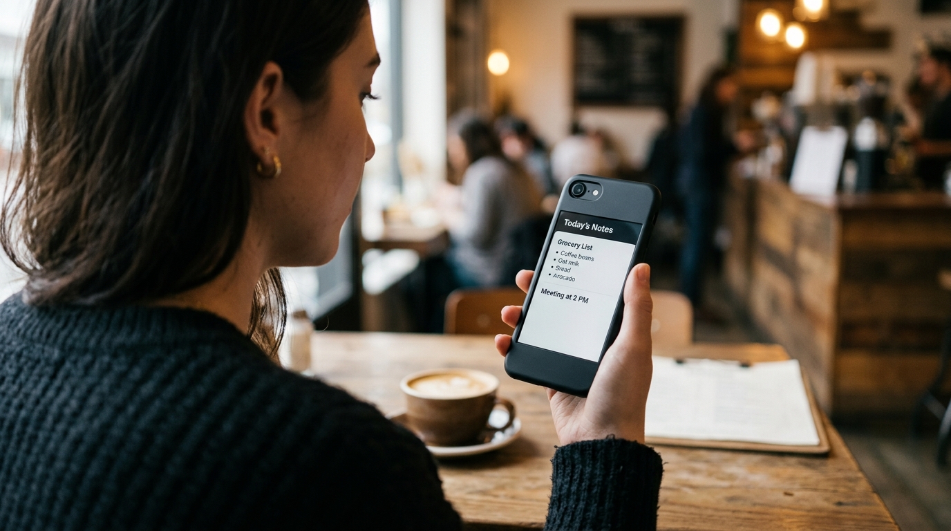 Una persona che impugna uno smartphone moderno mentre usa un'app di social dating