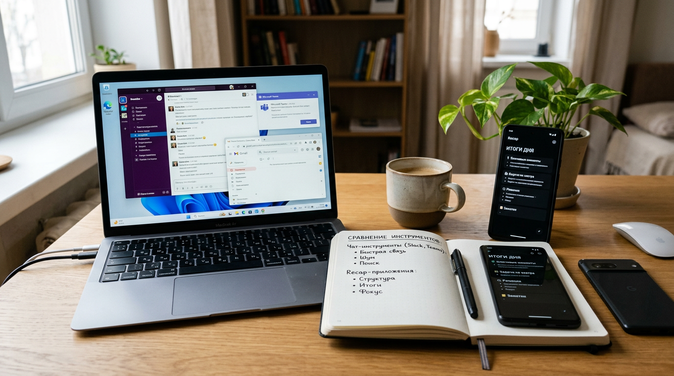 Реалистичное рабочее пространство в момент сравнения: ноутбук с обычными окнами ...