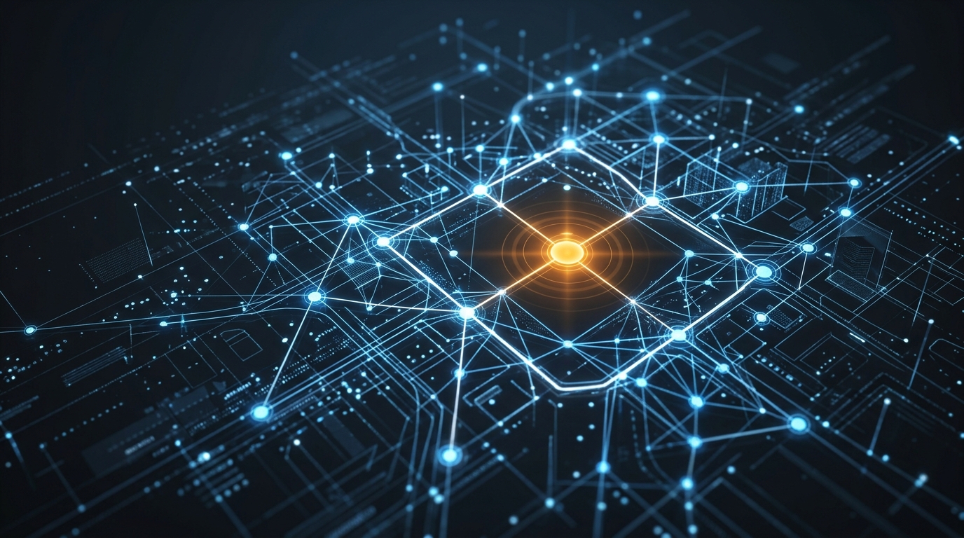 스타일화된 지도 인터페이스를 통해 디지털 가족 연결과 GPS 추적을 보여주는 개념적 이미지.