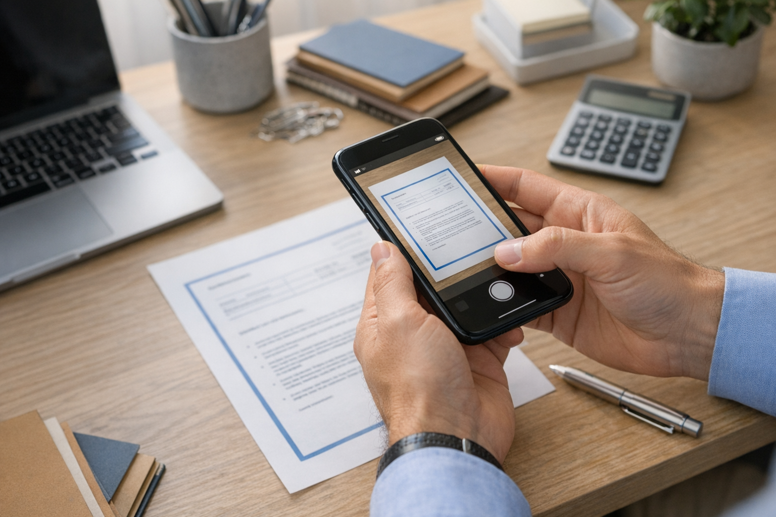 Gros plan réaliste d’une personne utilisant l’appareil photo d’un smartphone pou...