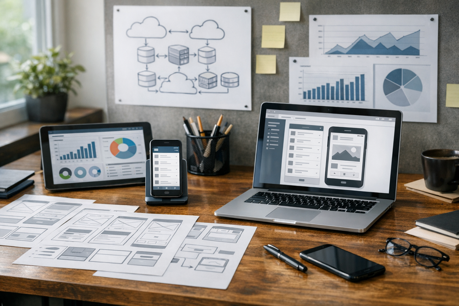 Realista közeli munkakörnyezet mobil- és webes szoftverfejlesztés terméktervezés...