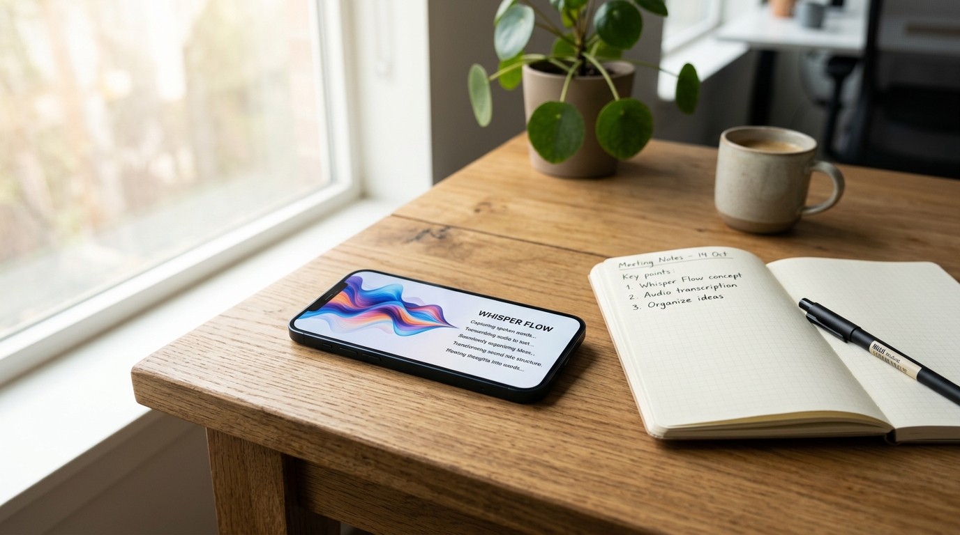 Hvad er Whisper Flow? Gør din iPhone-optagelses-app fri for manuelle opgaver