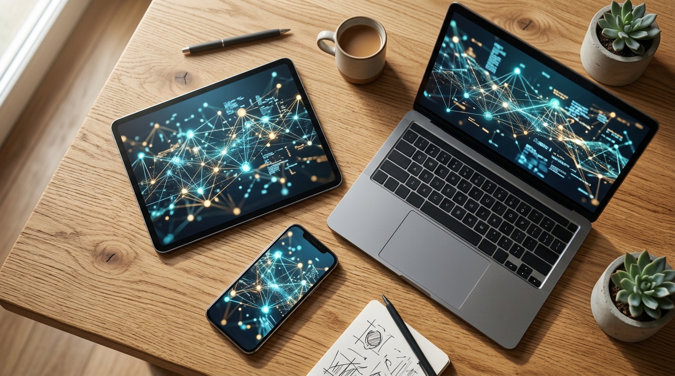 Konzeptionelle Darstellung fragmentierter digitaler Kommunikationskanäle