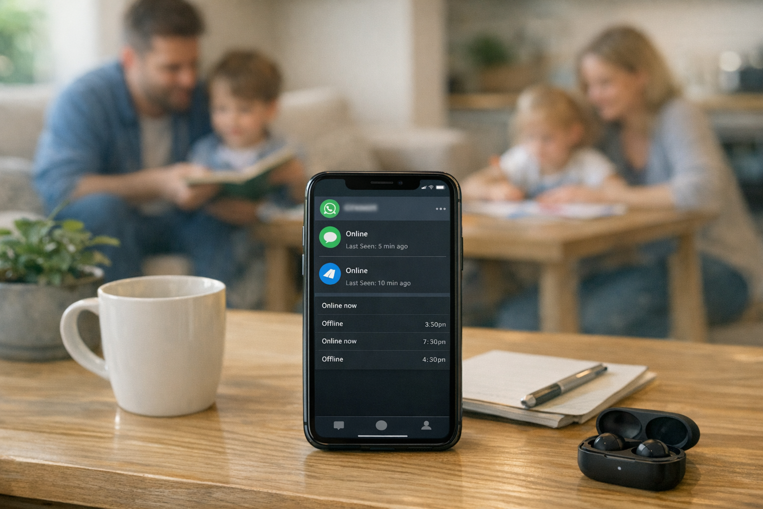 Lo que Mona - Family Tracker App te ayuda a ver en WhatsApp y Telegram