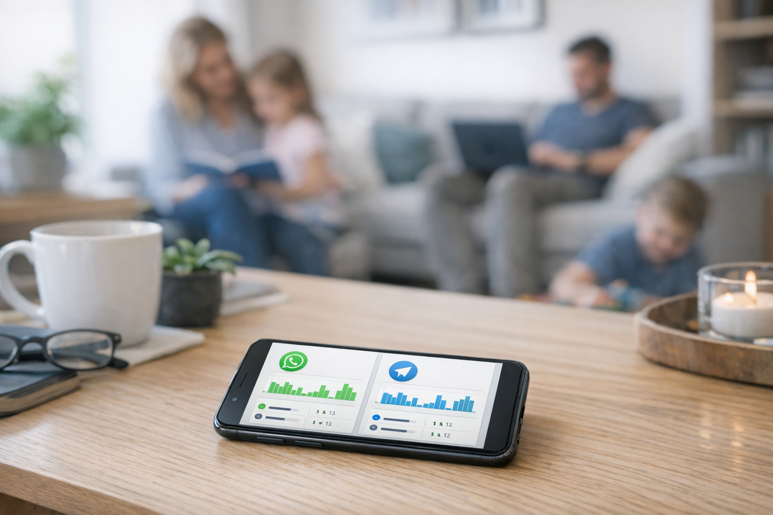 Vad Mona - Family Tracker App hjälper dig att se på WhatsApp och Telegram