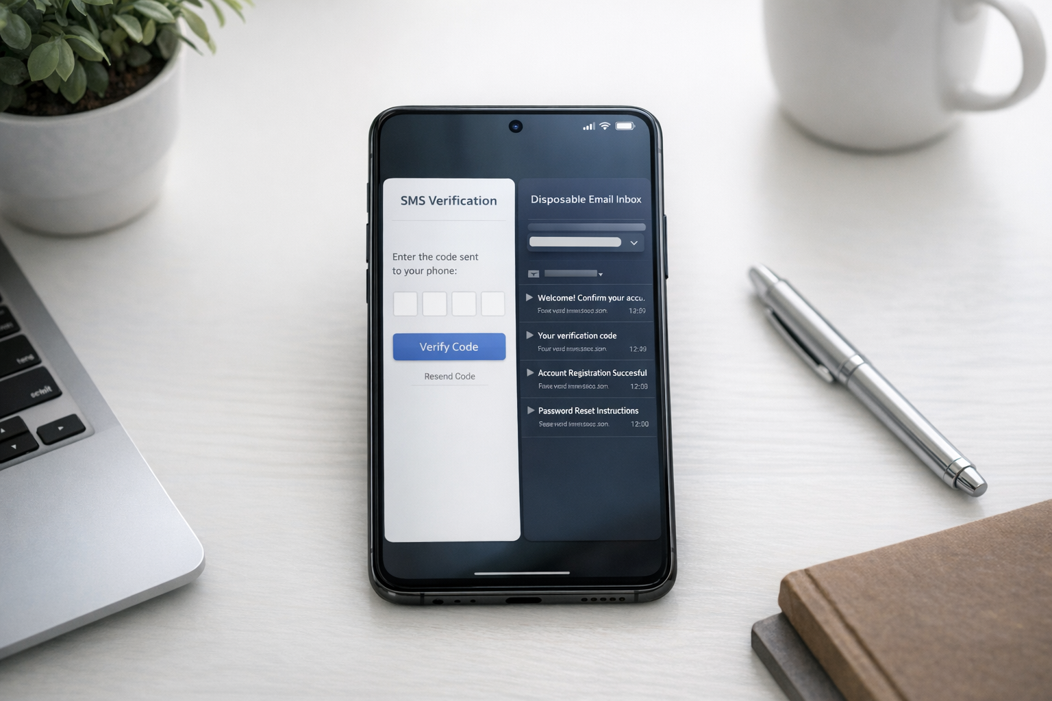 TextNow, Text Free, Google Voice vagy Temp Mail? Gyakorlati bevezető a Receive SMS&Temp Mail: CodeApp használatába