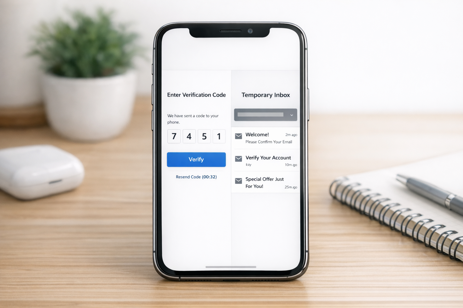 TextNow, TextFree, Google Voice, 아니면 임시 메일? Receive SMS&Temp Mail: CodeApp 실용 입문