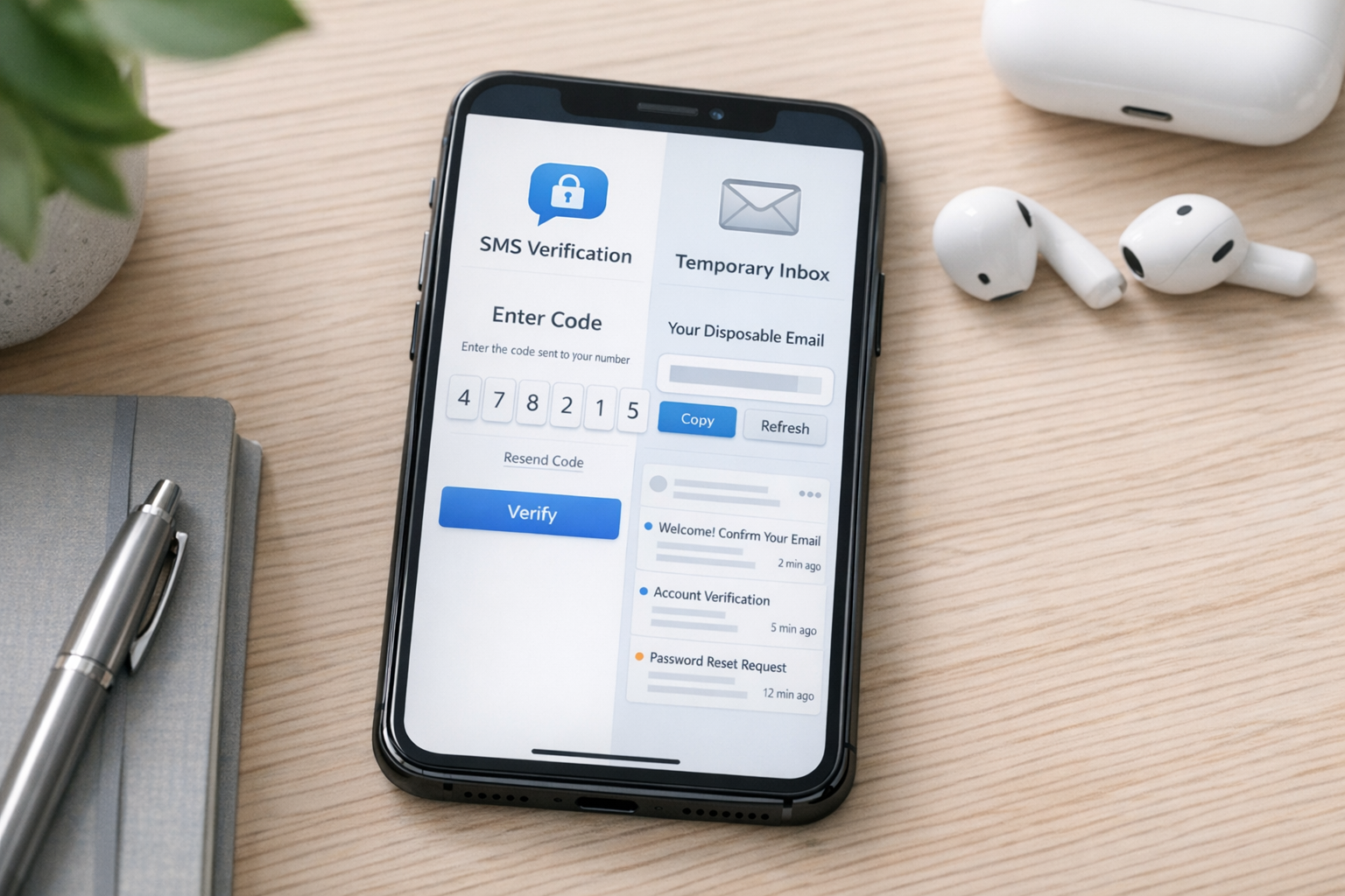 TextNow, Text Free, Google Voice ou Temp Mail? Uma introdução prática ao Receive SMS&Temp Mail: CodeApp